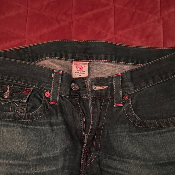 True Religion Men's Dark Blue Relaxed Jeans Made in USA - Picture 3 of 6